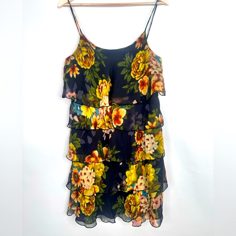 Ariella‎ Sleeveless layered and lined floral dress size Large